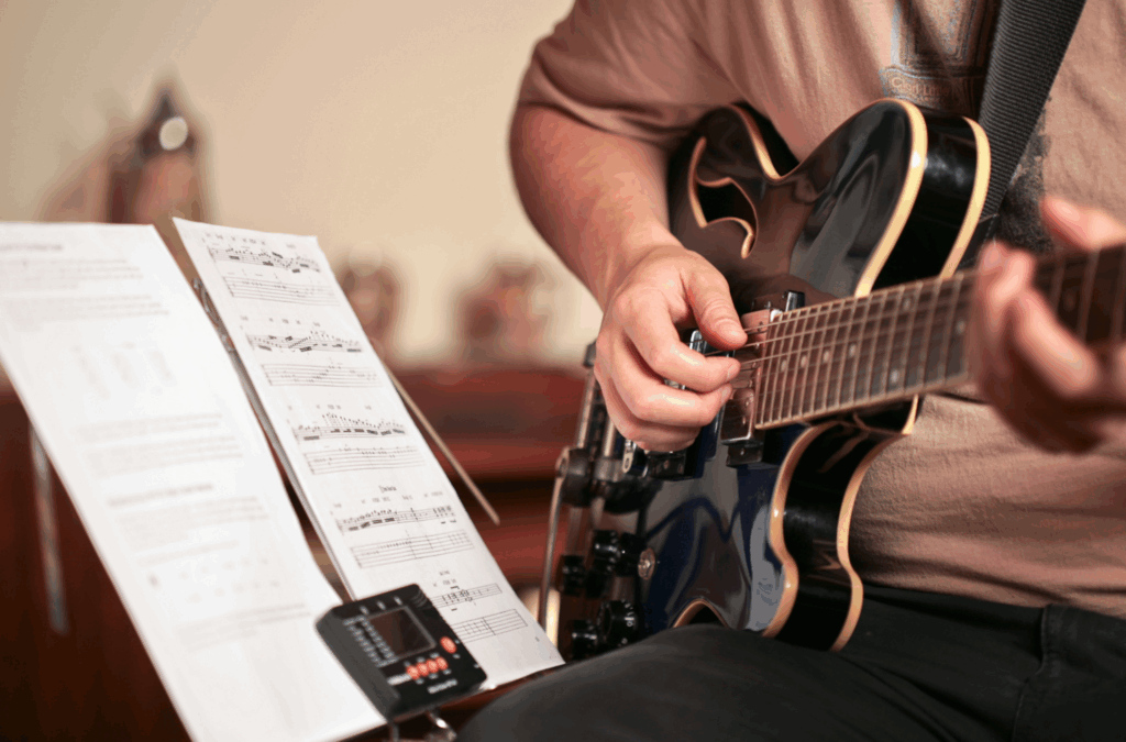 learning to play guitar with bobbys backing tracks
